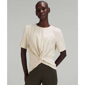 Lululemon Crescent T-Shirt Spark, Bone, Size 6
